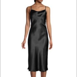 NWT Bebe Black Cowlneck Midi Slip Dress
